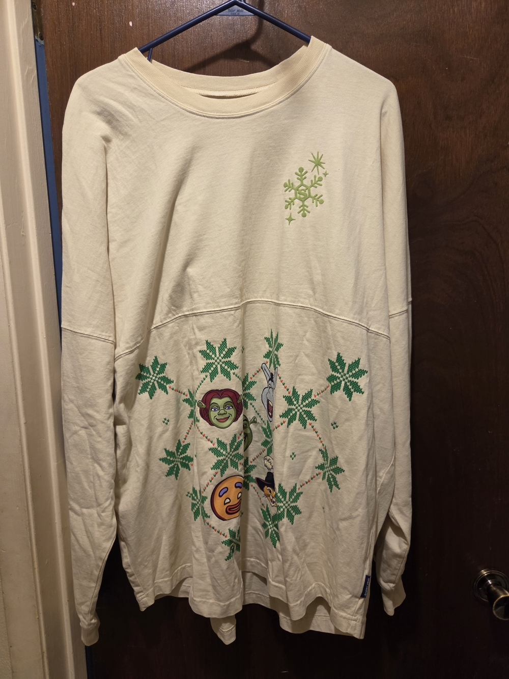 Universal Studios Shrek the Halls Christmas Spirit Jersey Adult XL, New